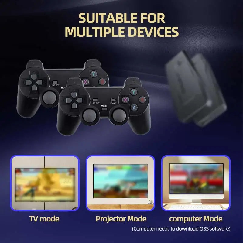 Retro Game Stick 4K 40000+ Classic Games Nostalgia Viedo Game Console 128G with 2.4G Wireless Controller Childhood Memory Gift