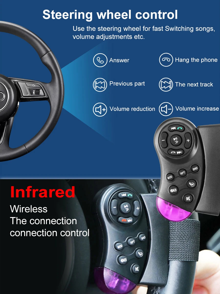 XIMA Universal 1 Din 7“ Car Radio  Carplay Android Auto Multimedia Player HD Touch Screen Input Bluetooth MirrorLink  Autoradio