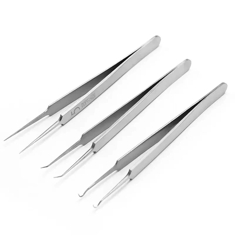 German Ultra-fine No. 5 Cell Pimples Blackhead Clip Tweezers Beauty Salon Special Scraping & Closing Artifact Acne Needle Tool