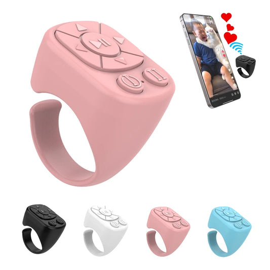 Tiktok Scrolling Ring Tiktok Remote Control Is Suitable for Iphone, iPad Bluetooth Page Turning Ring Roller, Both Camera Shutter