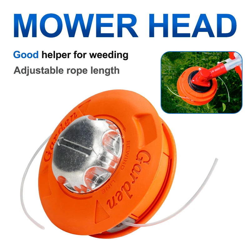 CMCP M10 Aluminum Nylon Brush Mower Bump Spool Grass Trimmer 2 Lines Cutter Head Thread Line String Saw Gasoline Brush Cutter