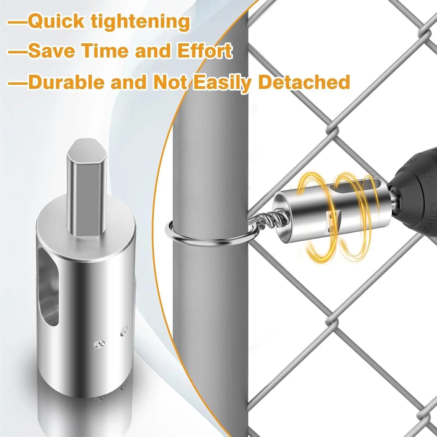Portable Tie Wire Twister Tool Iron Wire Knotter with Drill Chuck for Electrical and Construction Wiring Twisting