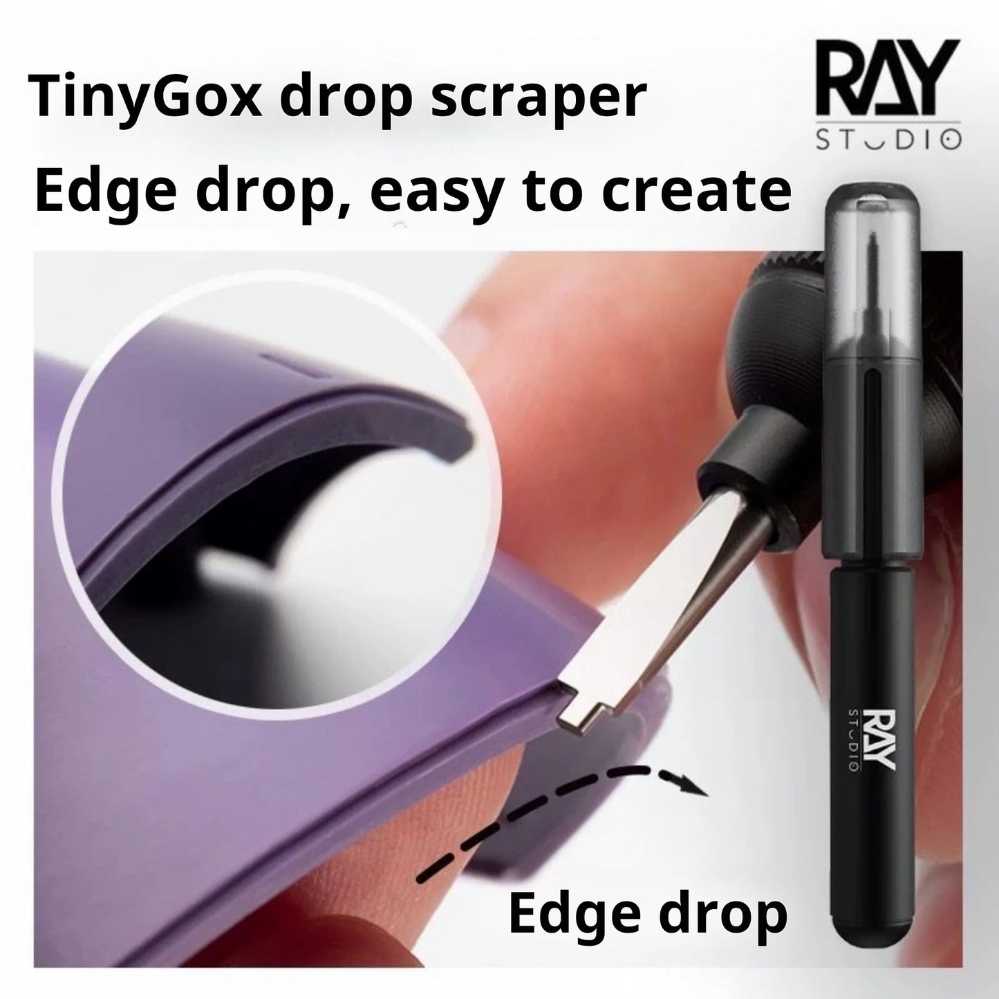 RAY Studio TinyGo Modeling Stepped Scraper for Gundam Military Scale Model Making Curved Step Scraper Kits Hobby DIY Craft Tool