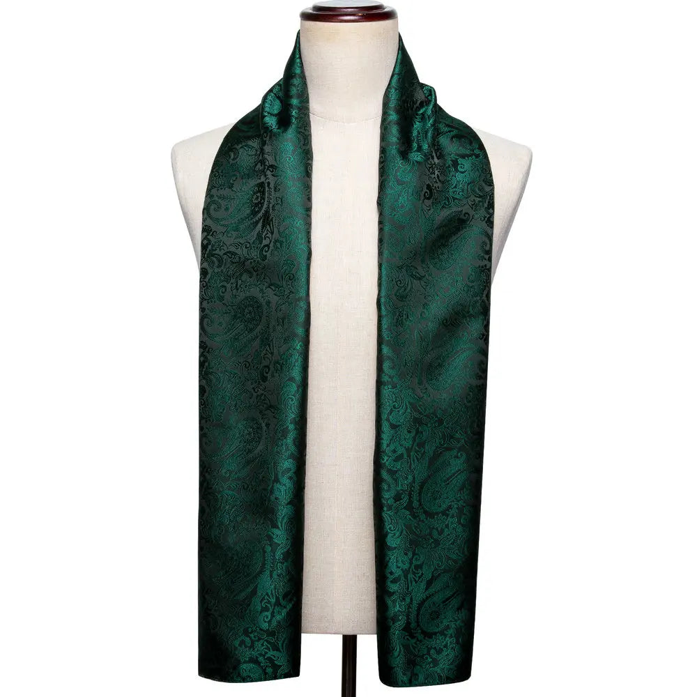 Men's Purple Paisley Long Scarf - 160cm Winter Wrap - photo 13