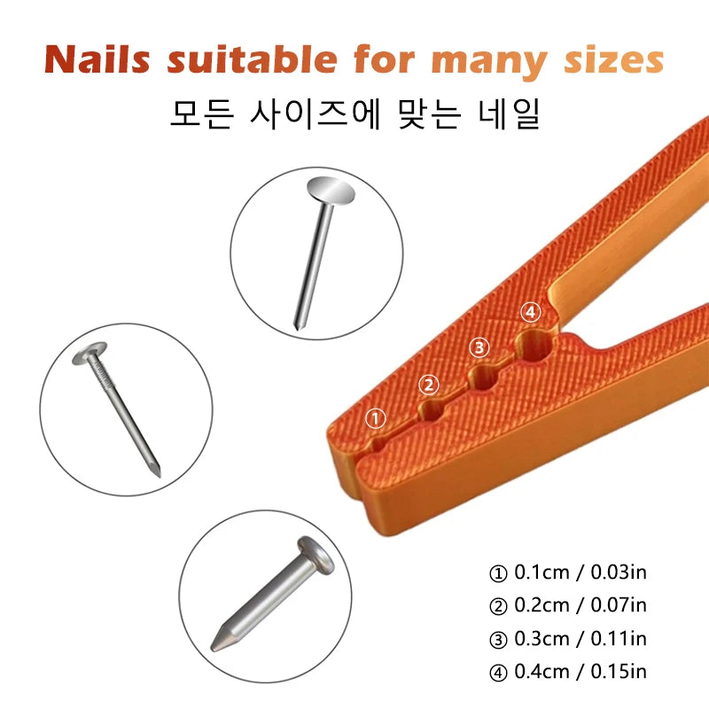 Portable Nail Fixer Tool Woodworking Nail Fixer Plastic Sliding Joint Pliers Protect Fingers for Maintenance and Woodworking