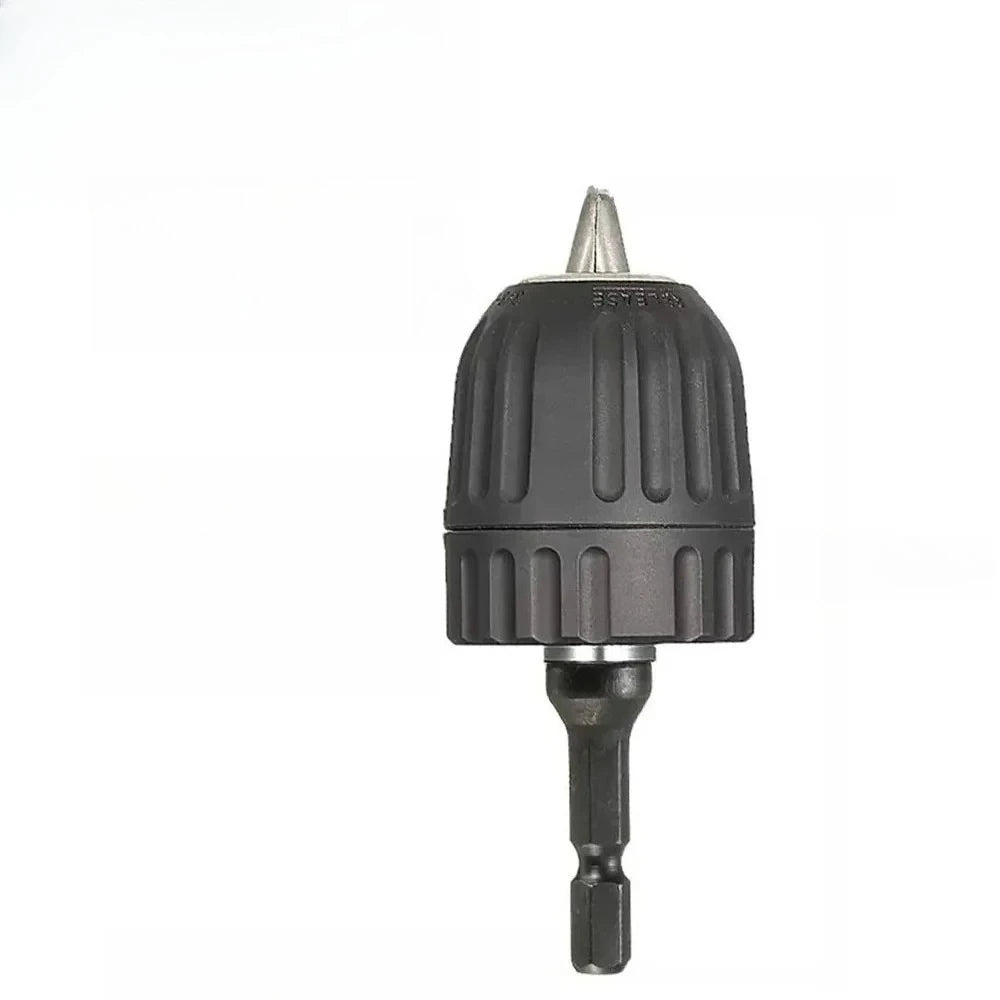 Keyless Drill Chuck Converter, 3/8 "- 24UNF Thread, Quick Change Adapter, 1/4" Hex Shank