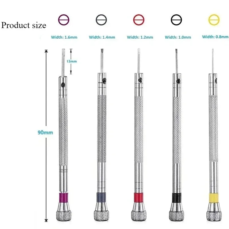 0.8-1.6mm Steel Screwdriver Watch Repairing Tool Portable Band Removal Mini Link Pins Included Watchmaker Equipment