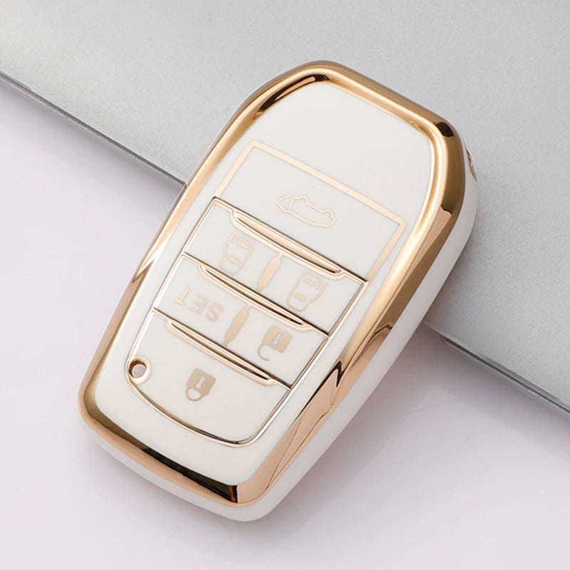 2 3 4 Buttons TPU Car Key Case Cover for Toyota Land Cruiser 200 300 Fortuner Camry Prado Crown TLK 200 Yaris Cross Hilux Innova