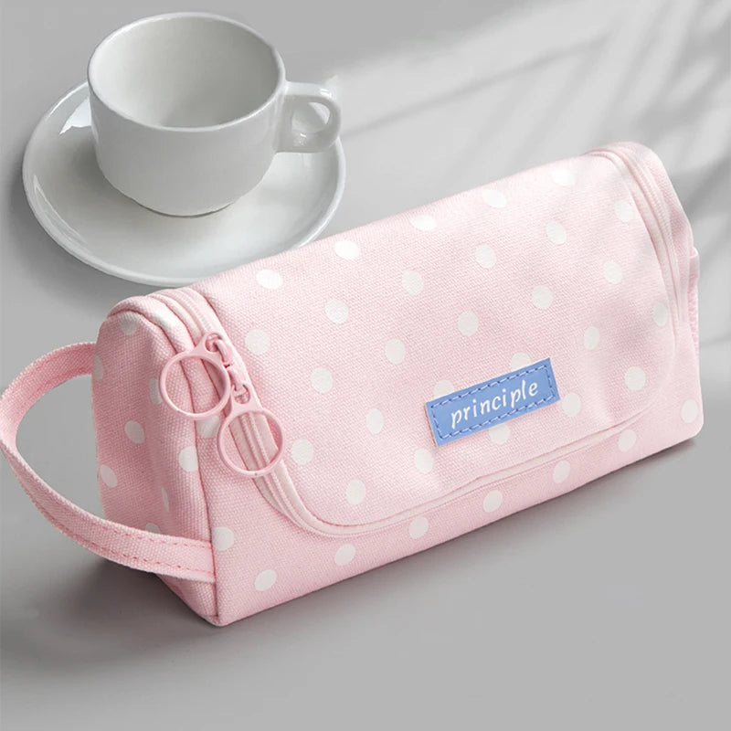 1Pc Pencil Case School Supplies Multi Layer Large Student Pen Kawaii Storage Bag Pen Pencil Bag Office School Cute Stationery