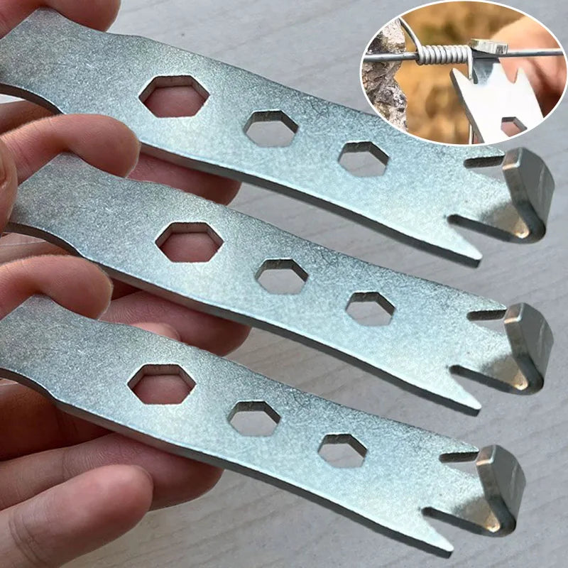 1-5pcs Portable Wire Twisting Device Multi-functional Steel Heavy Duty Fence Wire Twisting Fastener Garden Binding Fixing Tool