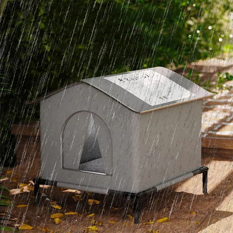 Foldable Outdoor Cat & Dog House — Waterproof Warm Pet Cave for Small Dogs