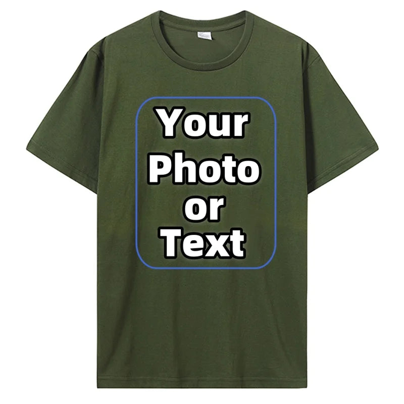 Custom T Shirt Make Your Design Logo Text Cotton Tshirt Personalized Gift Customized Your Design T-shirt Diy Men Women Tees Tops