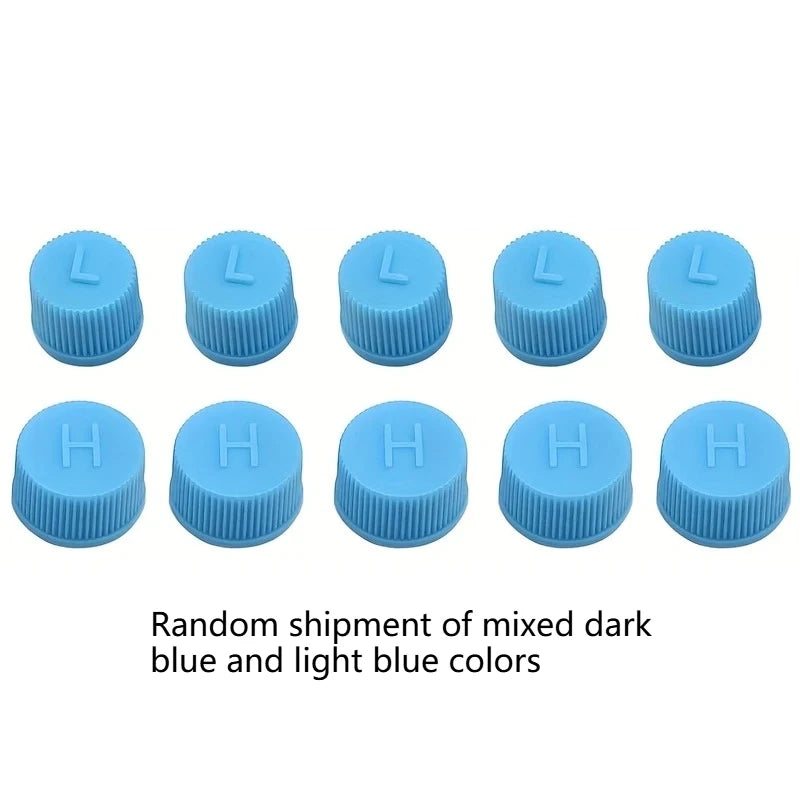 10Pcs/Set Car Air Conditioner Dust Valve Caps for R134A AC System,AC Low/High Pressure Port Cap Replacement Air Conditioner Seal