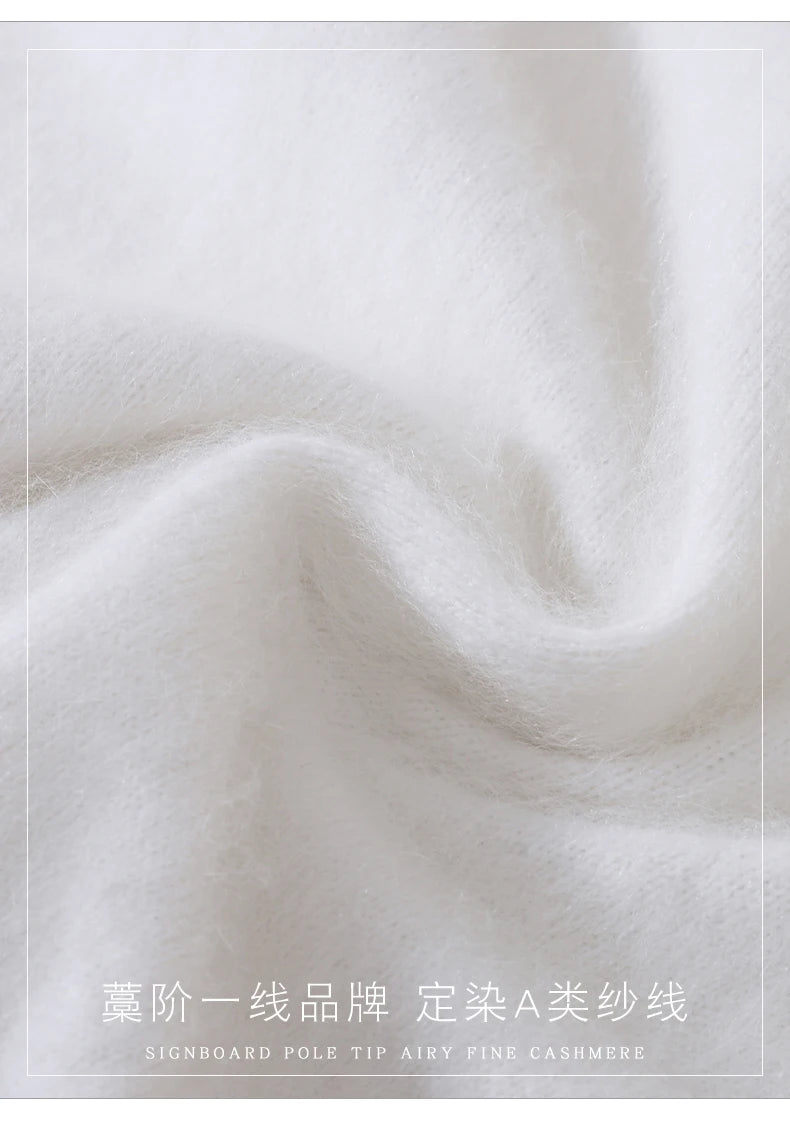 Women's High Collar Knit Sweater, Thick Pullover