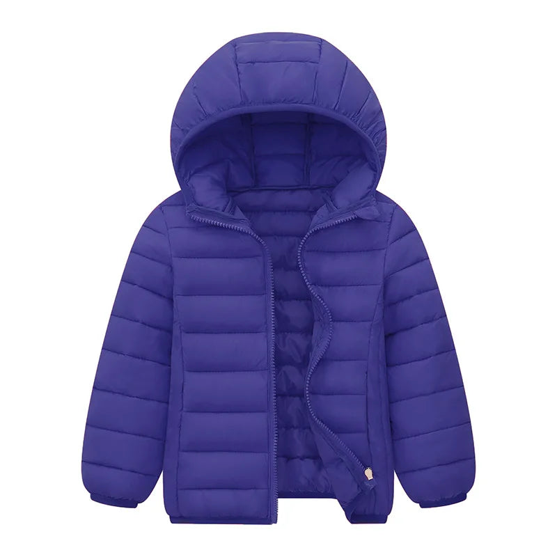 Kids Hooded Puffer Coat 3-14 Years - Solid Zip Winter Jacket - photo 9