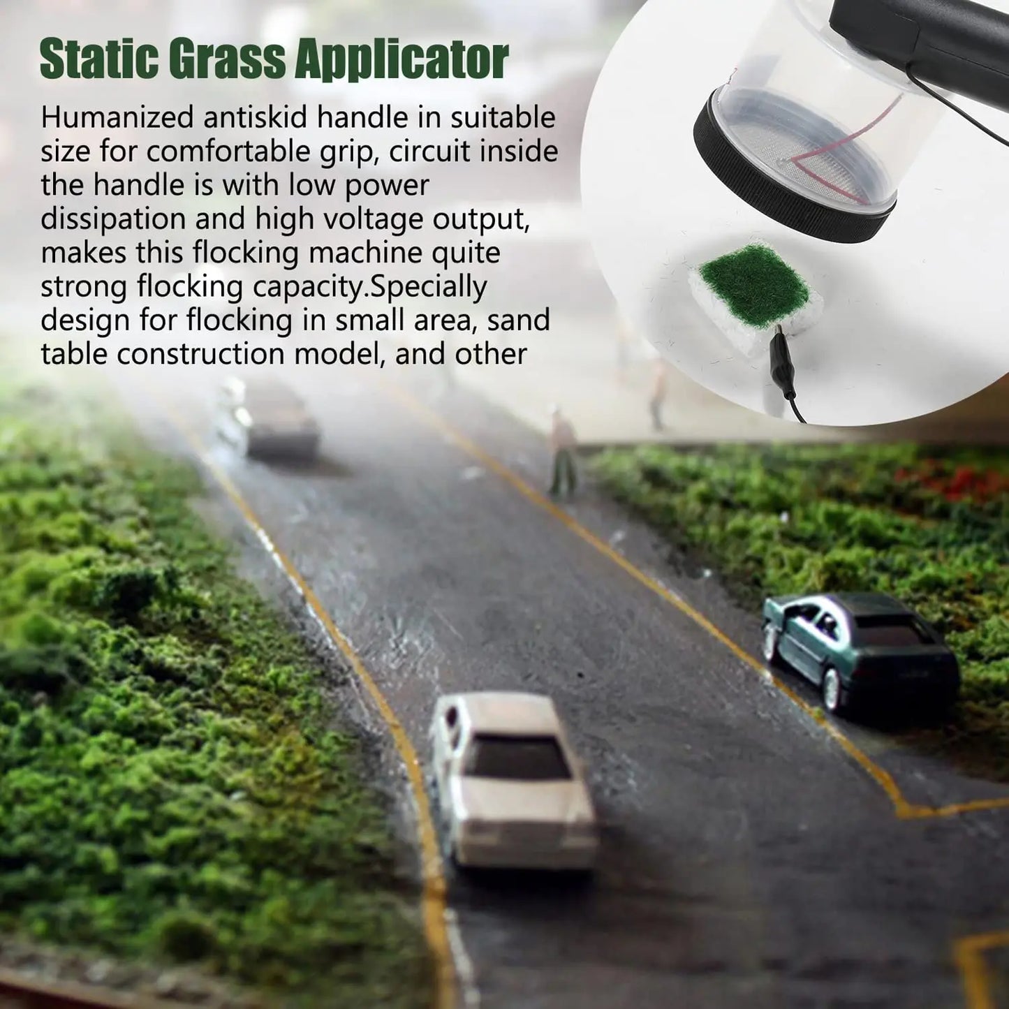 ABS Mini Static Grass Flocking Applicator for Gundam Model Military Miniature Wargame Diorama Scene Terrain Scenery Making Tool