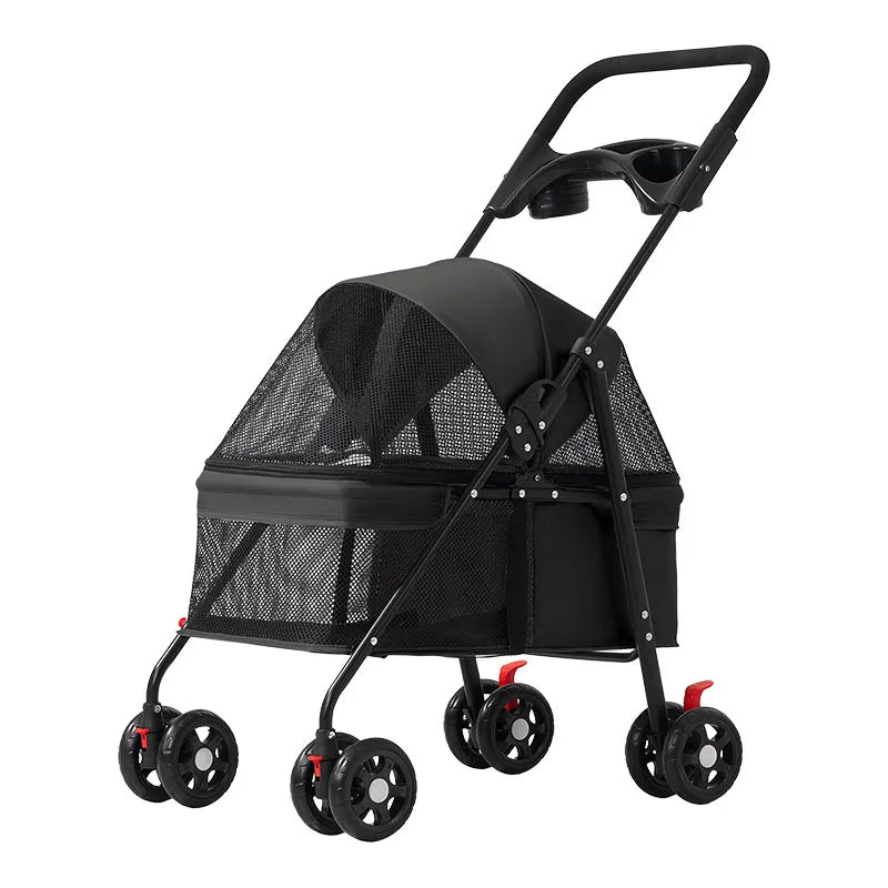Lightweight Folding Pet Stroller - Outdoor Travel Cart – photo 5