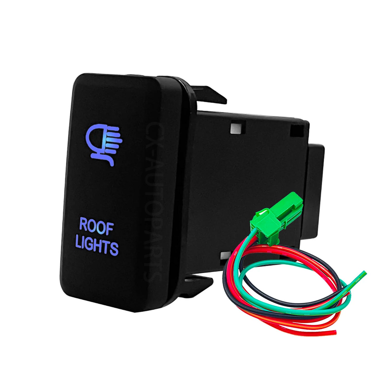 Car Push Switch Blue Led For Toyota Tacoma FJ LandCruiser 4Runner Highlander Hilux Prado LED DRL Light Bar On Off Push Button