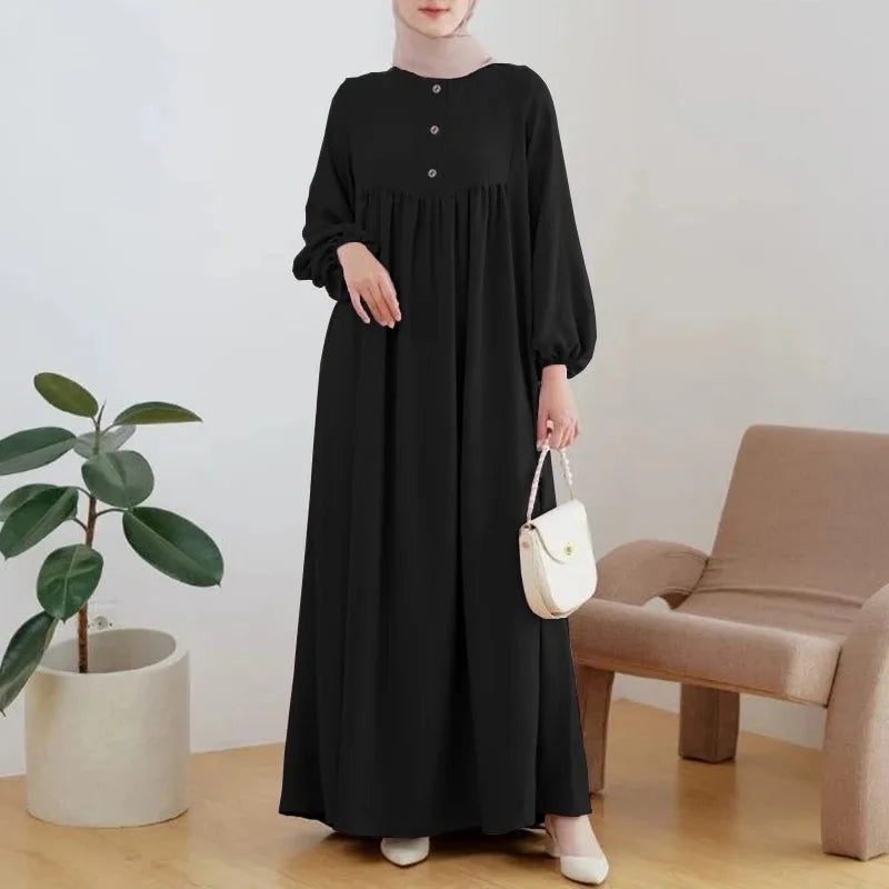 Women's Loose Sleeveless Maxi Dress - Modest Long Solid Dress - photo 9