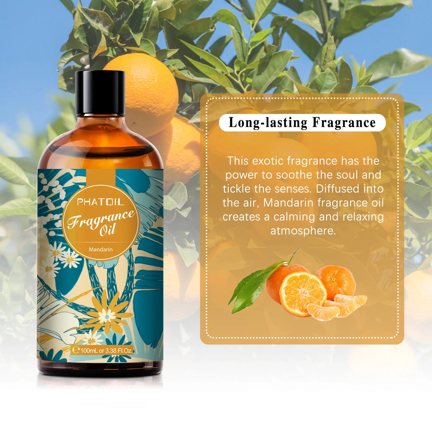 PHATOIL 100ml  White Musk Fragrance Essential Oil  Fresh Linen Honeysuckle Peach Orange Blossom for Aroma Candle Soap Making