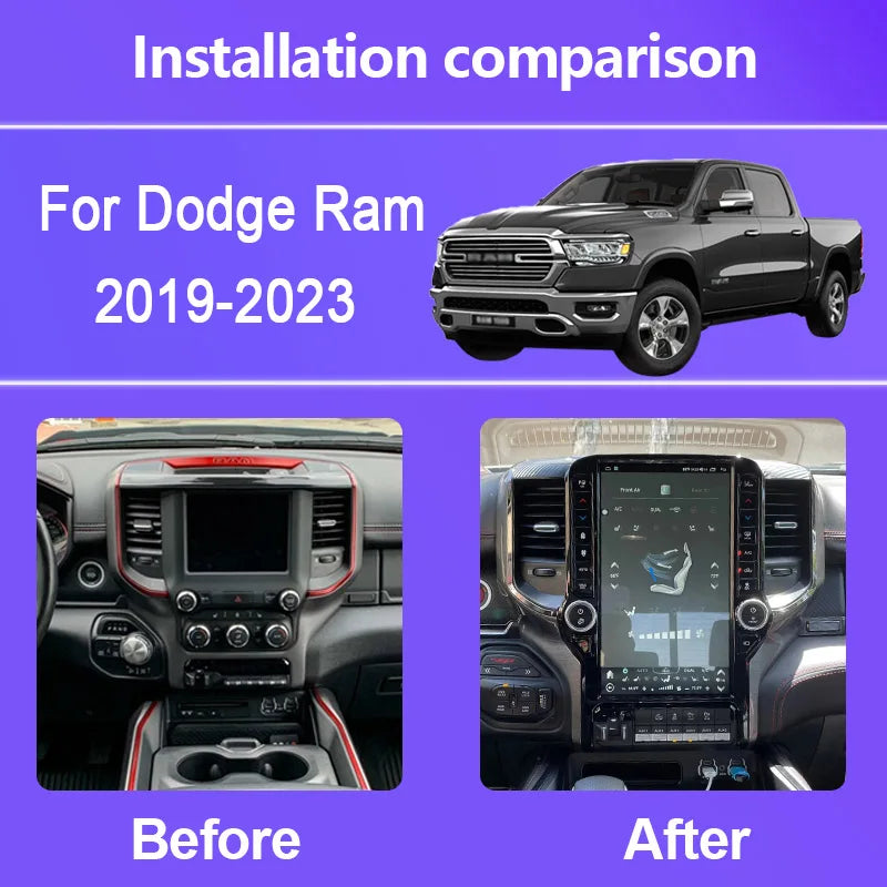 8+128GB Android 15 Car Radio for Dodge Ram 1500/2500/3500 2019-2023