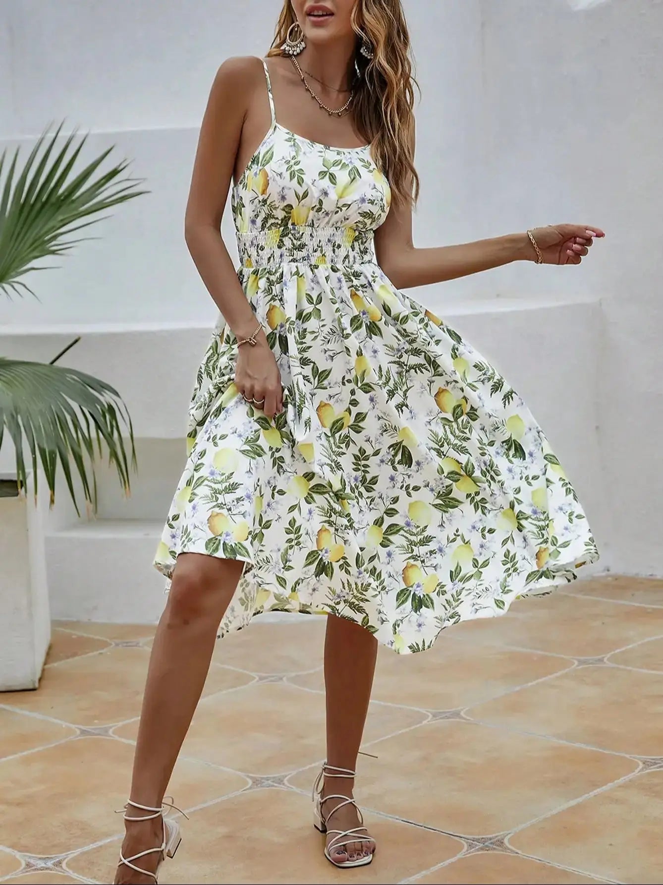Elegant women's dress, beach, casual, vacation style