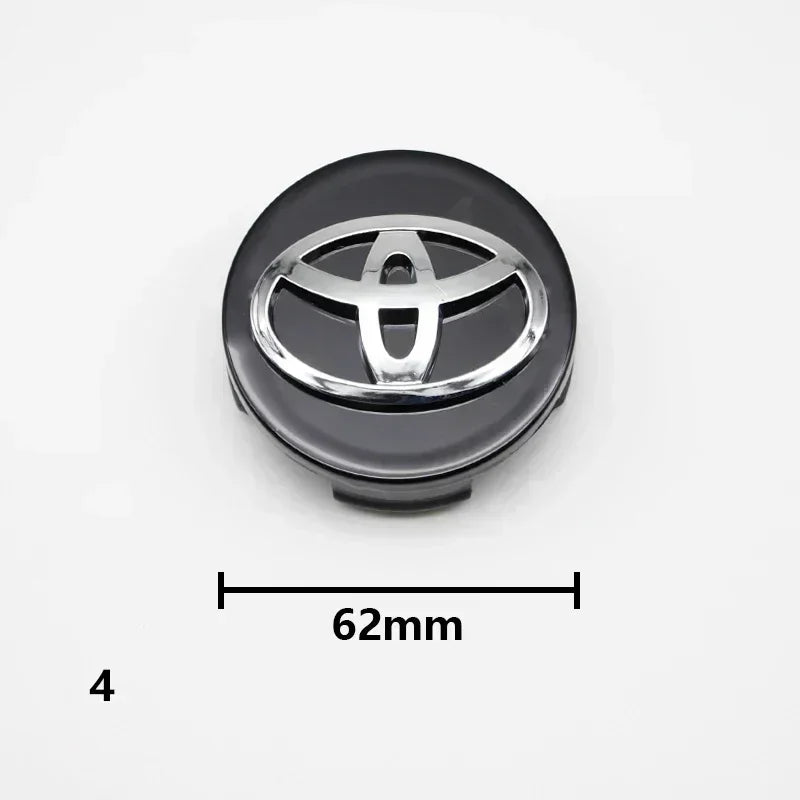 4Pcs 57/62mm Car Wheel Center Hub Caps For Toyota Rav4 Aygo Yaris Corolla Camry Car Tire Center Decoration Stickers Accessories
