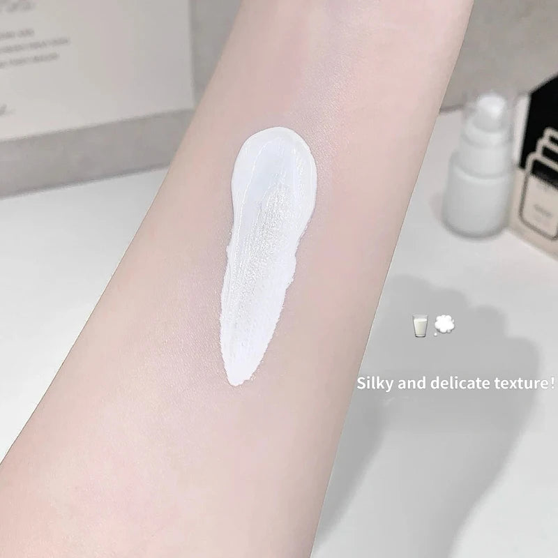 Matte White Liquid Foundation Makeup Buildable Coverage Primer & Concealer Stick Waterproof & Long-Lasting for Halloween Cosplay