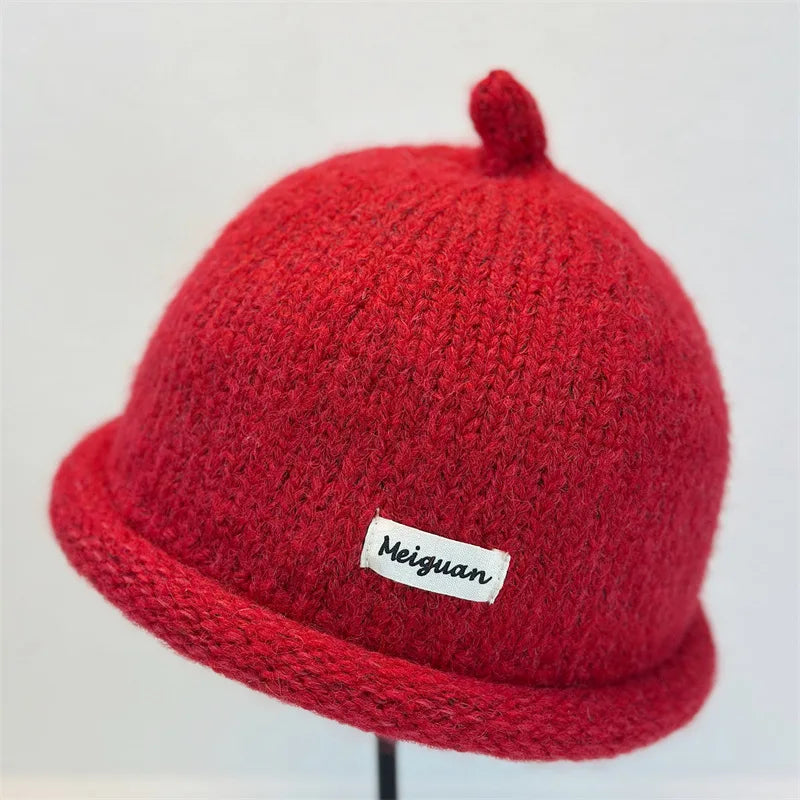 Women's Turned-Up Brim Knit Beanie - Minimalist Winter Hat - photo 8