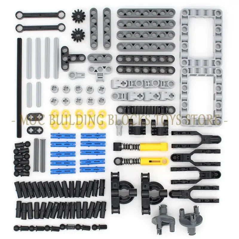 High-Tech Technical Parts Pin Beam Liftarm Axle Connector Panel Gear Car Motorcycle Building Blocks Bricks Technology Set Toys