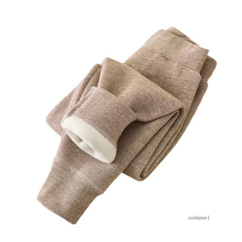 Kids Fleece Thermal Leggings - Thick Warm Inner Pants - photo 2