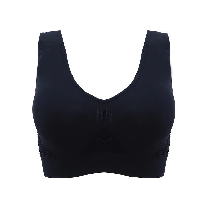 Breathable Women's Tops Hollow Out Bras Gym Running Fitness Yoga Bra Sportswear Padded Push Up Sports Tops Underwear Women Bra