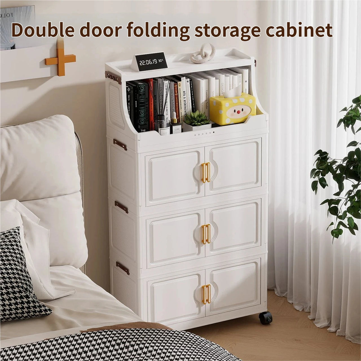 Foldable multi-tier snack and toy storage rack — view 7 of 24
