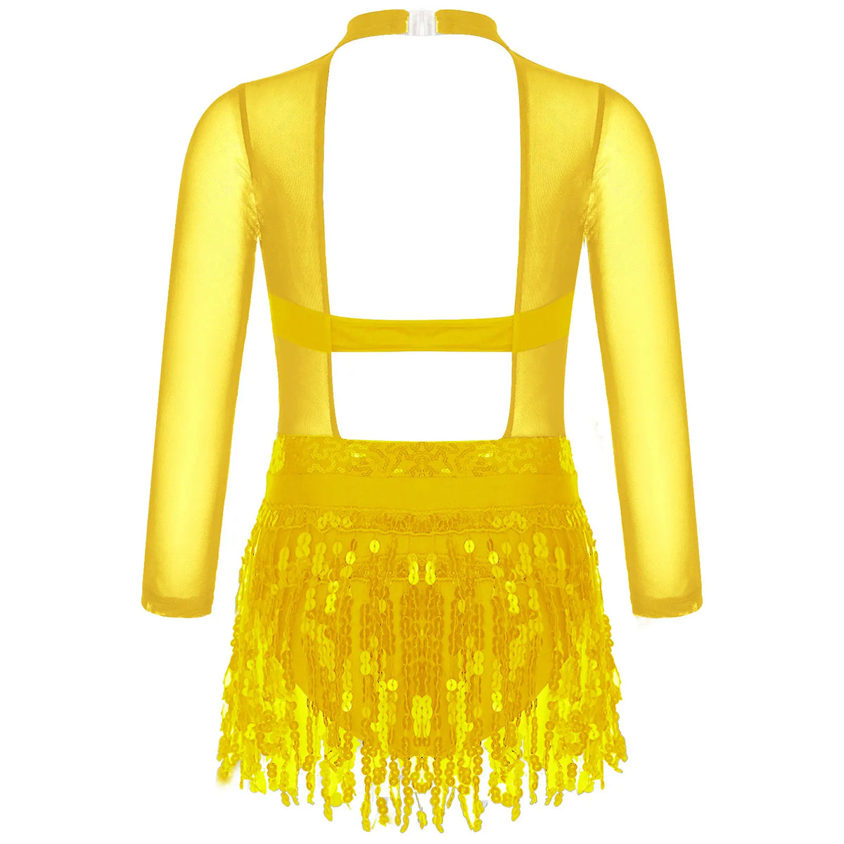 Girls sequin tassel jazz ballet dance dress