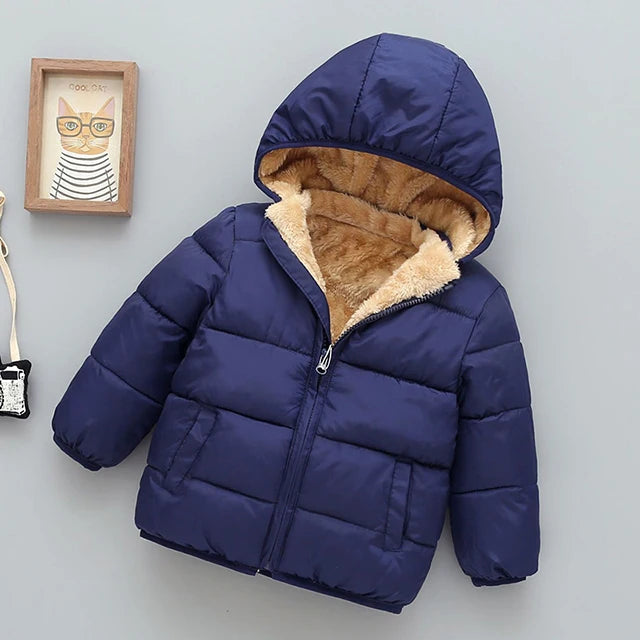 Kids Cartoon Hooded Puffer Coat - Plush Lined Winter Jacket - photo 14