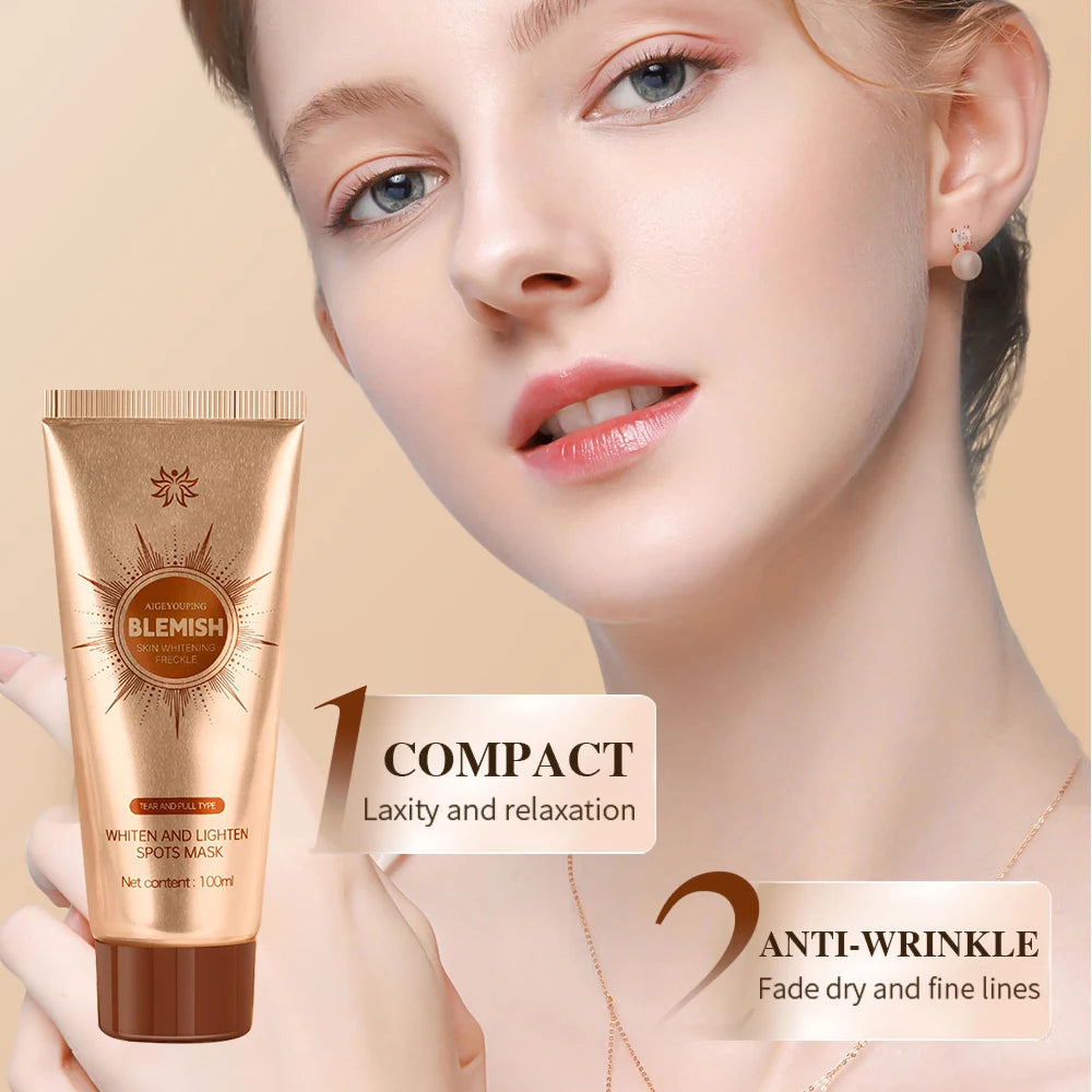 Spots Mask Spots Peel-Off Facial Mask Anti-Blemish Freckle Brightening Mask Deeply Clean Pore Tightening Moisturize Glowing Skin