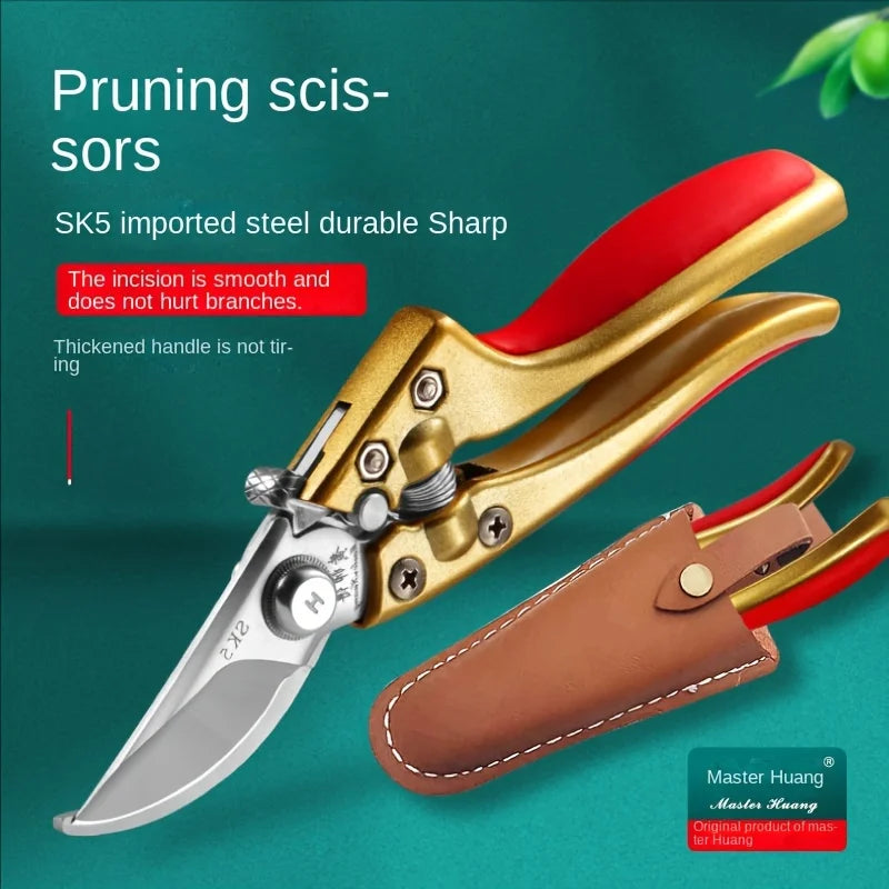 High-Carbon Steel Pruning Shears for Fruit Trees - Durable, No Assembly Required, Industrial Grade Tool
