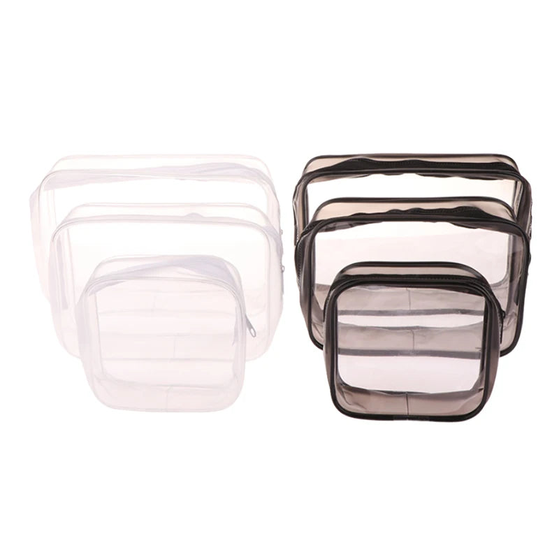 1Pc Clear Makeup Bag Fashion Transparent Travel Portable Mini Wash Storage Bags Women Zipper Organizer Cosmetic Bag