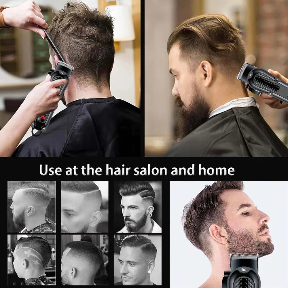 Professional Cordless Hair Clipper for Men Electric Barber Clipper & Trimmer Rechargeable Men's Hair Cutting Tools