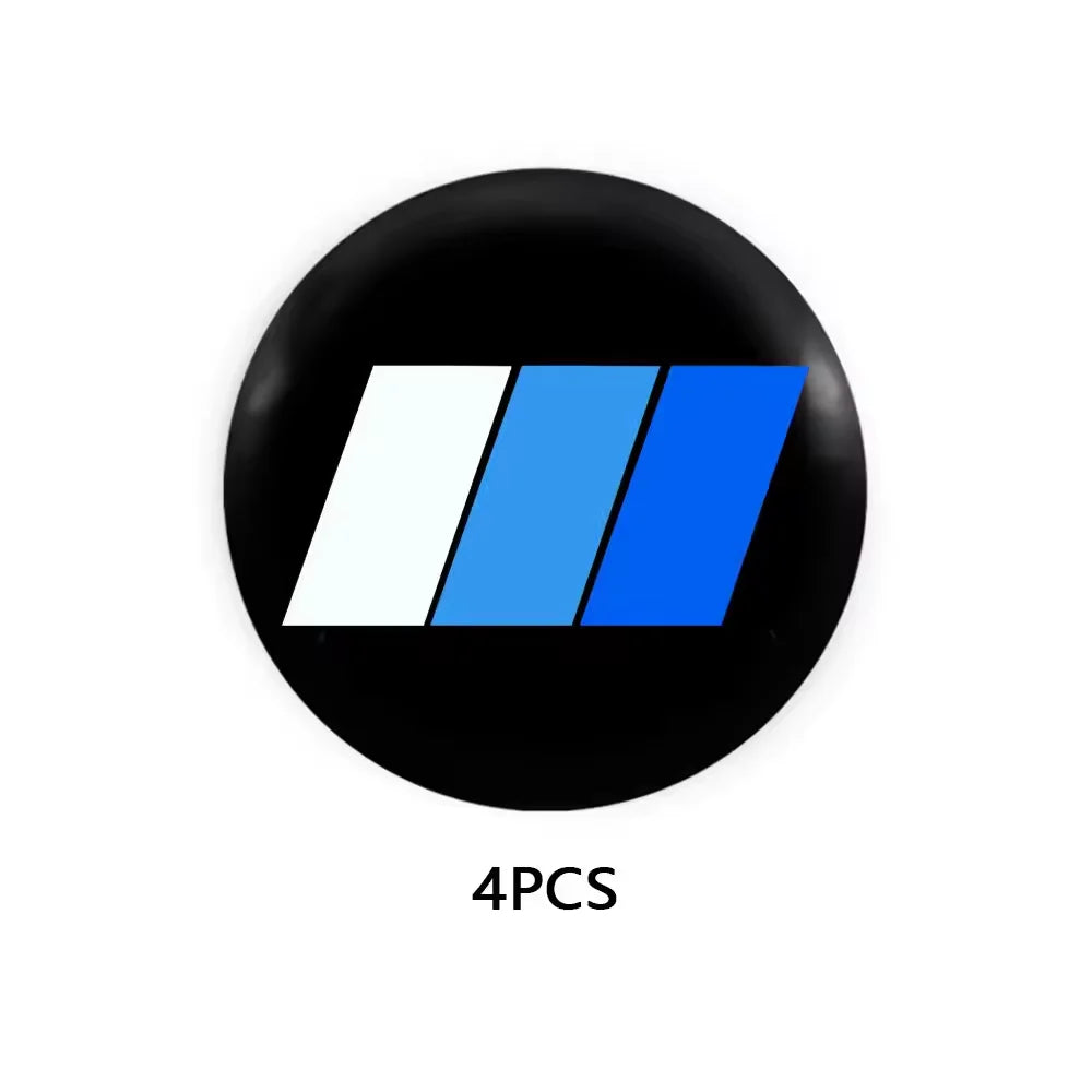 4PCS 56+60MM Universal 3 colors Emblem Wheel Center Hub Caps Sticker Rim Cover Auto Accessories