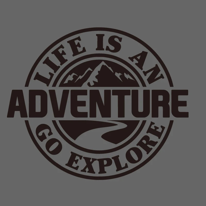 Life Is An Adventure Car window glass sticker camping RV off-road adventure motorcycle personalized latte art decorative sticker