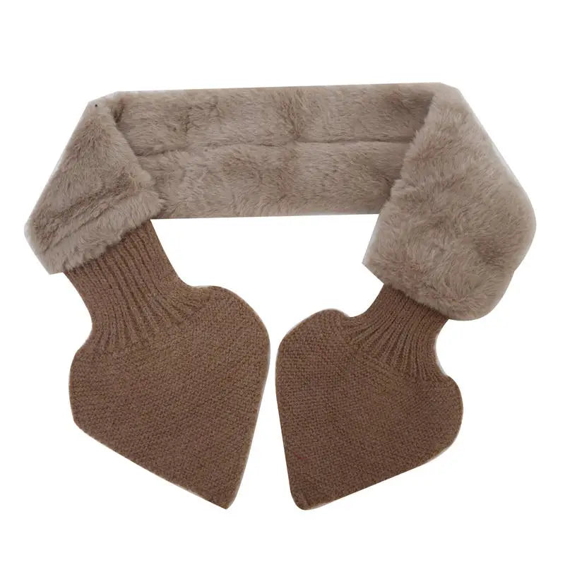 Women's Cross Strap Knit Neck Scarf - Soft Short Winter Scarf - photo 8