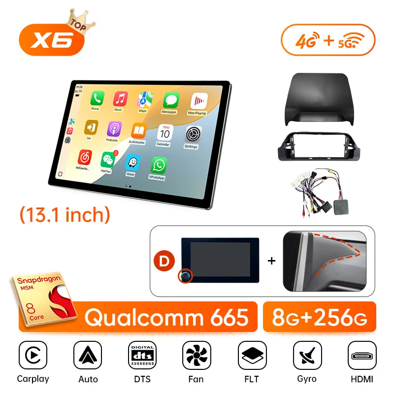 Ainavi 13.1 Car Multimedia For Toyota RAV4 2020 2021 2022 2023 2024 XA50 Android Auto Wireless Carplay 4G Car Radio 2K Screen