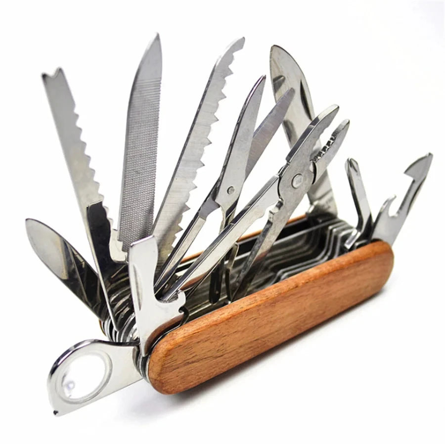 17 in 1 multifunctional pocket tool portable stainless steel folding camping pliers outdoor multifunctional pocket tool
