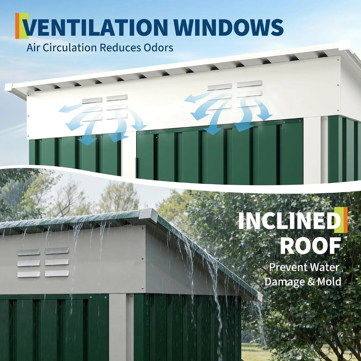 Heavy-duty 5x3 ft lockable metal storage shed — view 11 of 18