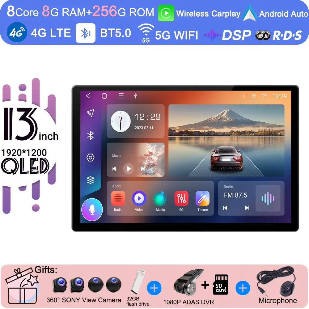 13.3" OLED Android Screen for Honda Accord 10th Gen (2018–2021) — CarPlay, Android Auto, GPS Navigation