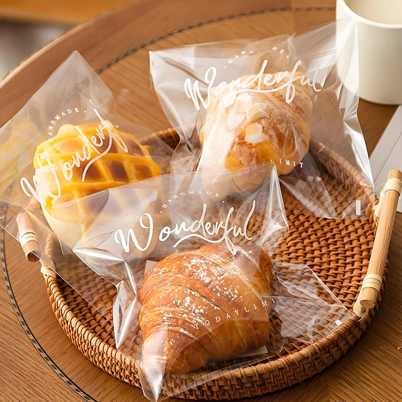 Bread Packaging Bags – Food-Grade Plastic, Self-Sealing, Non-Stick for Home & Bakeries