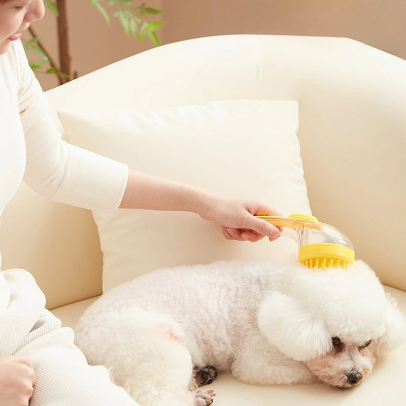Silicone Pet Shower Brush - Massaging Bath & Grooming Tool – photo 2