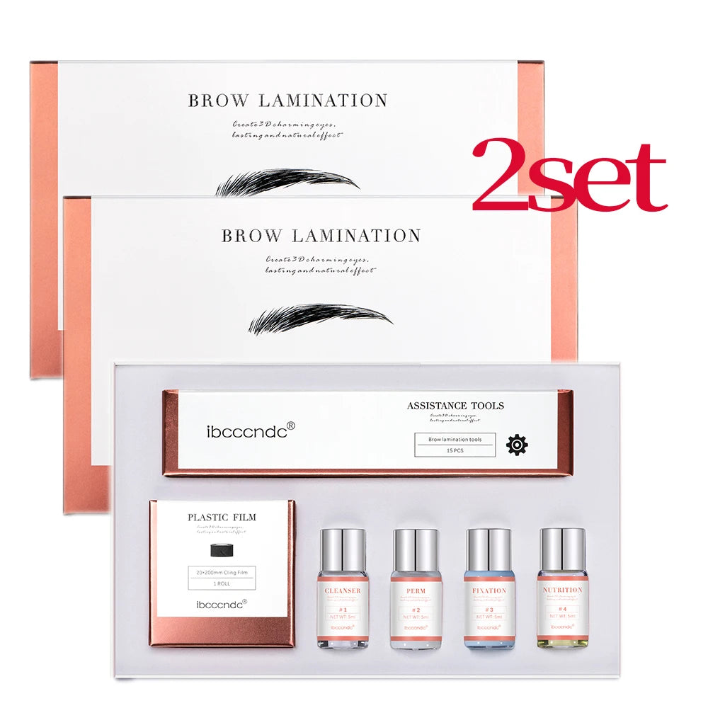 Pro Brow Lift Perming Eyebrow Lifting Brow Lamination Kit with Cling Film Nutrition Keratin Perming Lotion for Home Use