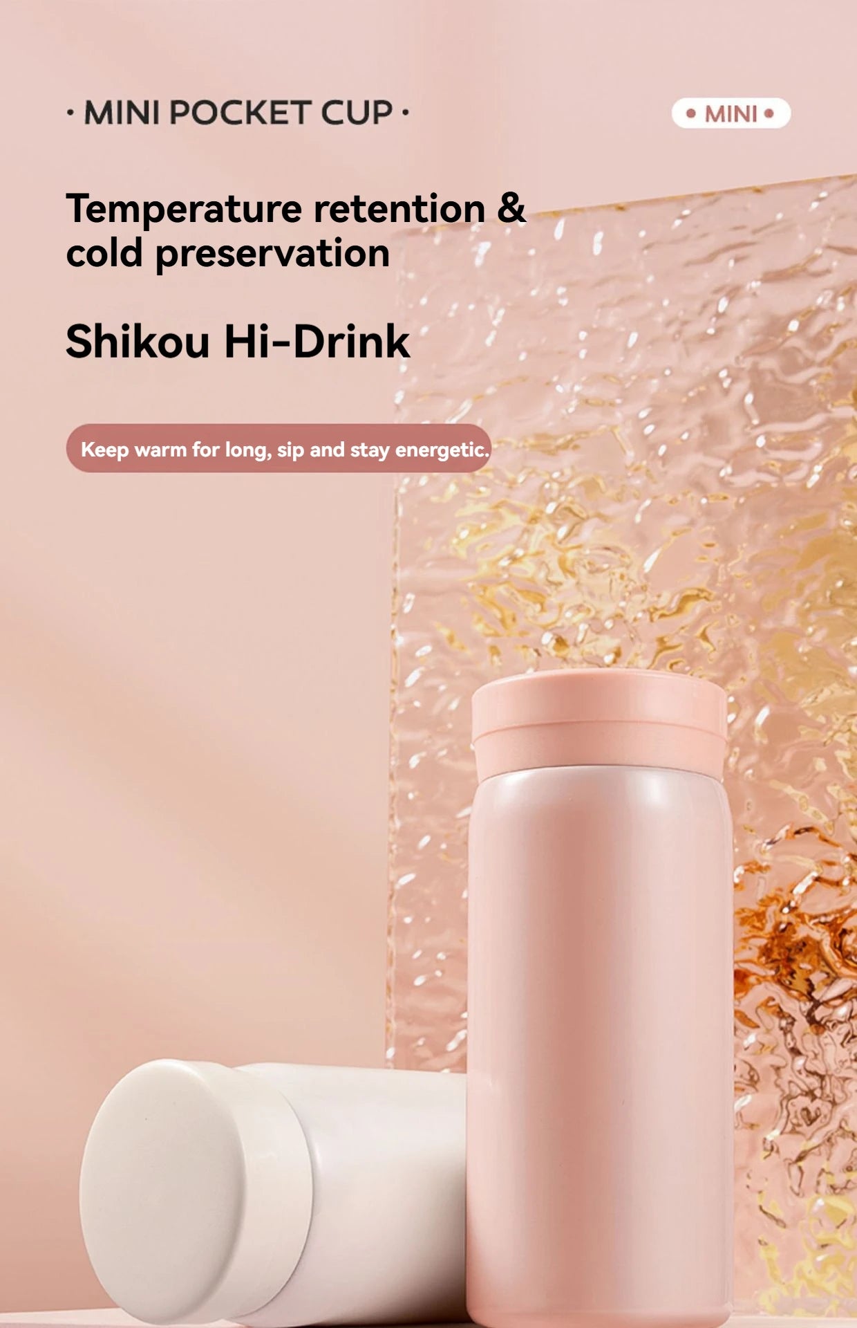 200ML/300ML Stainless Steel Pocket Cup Mini Thermos Cup Travel Thermal Coffee Mug Small Capacity Vacuum Flask Water Bottle